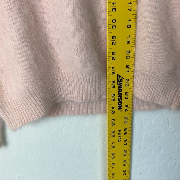 Vintage Talbots Soft Pink Angora Rabbit Hair Blend Pullover Sweater Small P - Picture 7 of 10